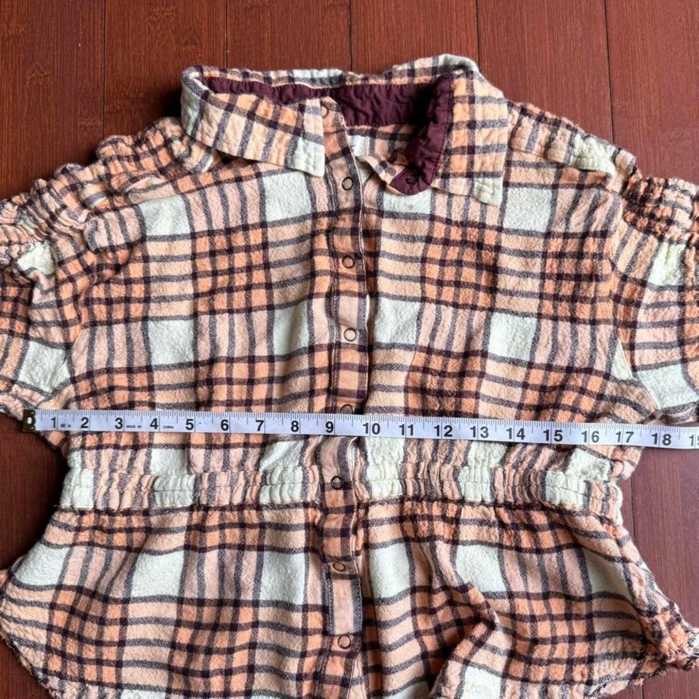 We the Free‎ Orange Plaid Top - Picture 5 of 7